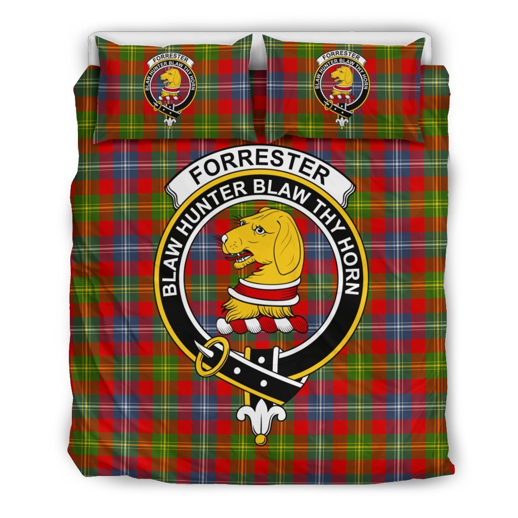 Forrester Family Tartan Crest Bedding Set