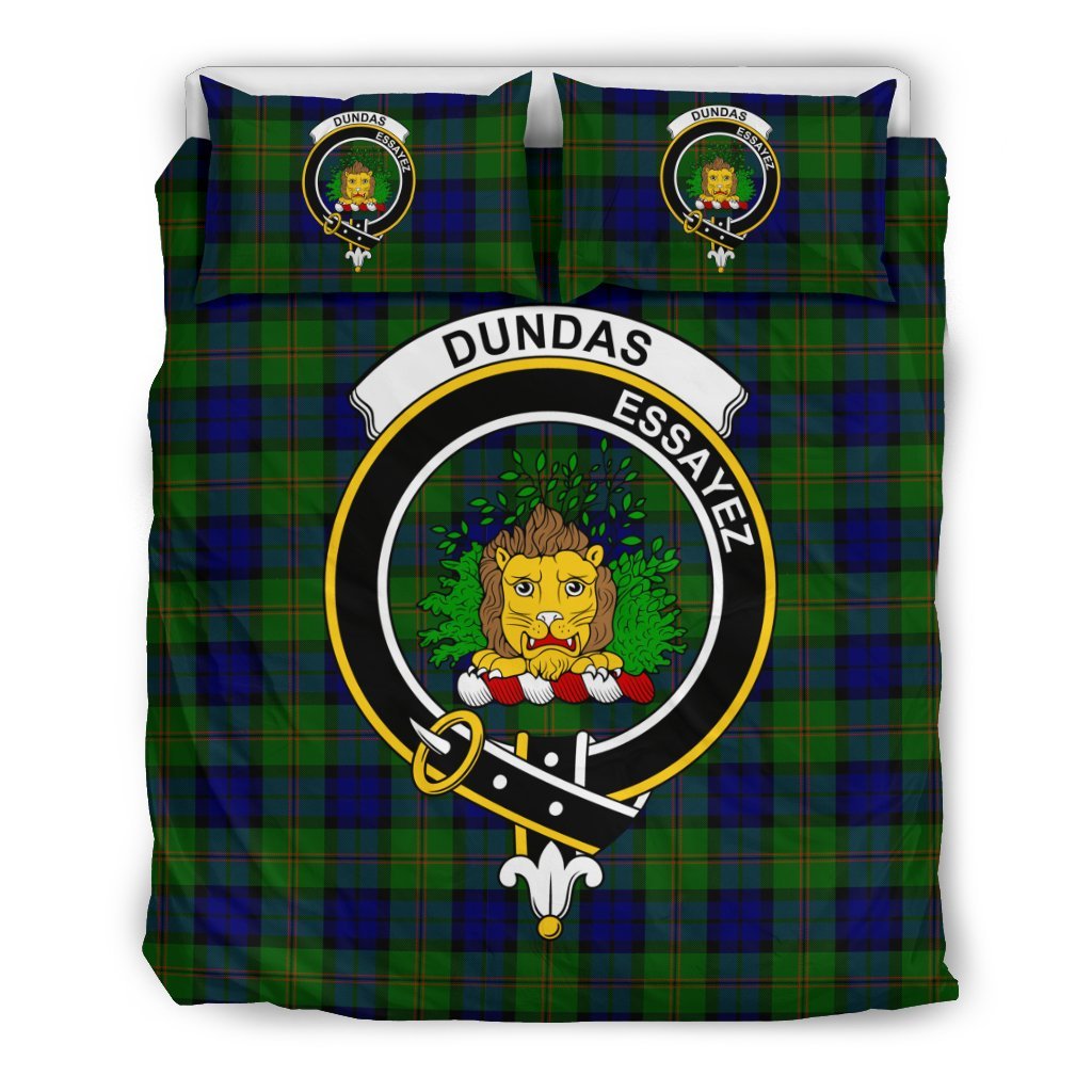 Dundas Family Tartan Crest Bedding Set