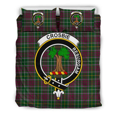 Crosbie (Or Crosby) Family Tartan Crest Bedding Set