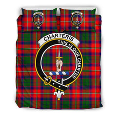 Charteris (Earls Of Wemyss) Tartan Crest Bedding Set