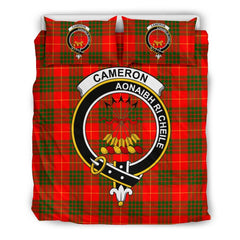Cameron Family Tartan Crest Bedding Set