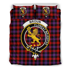 Broun Family Tartan Crest Bedding Set