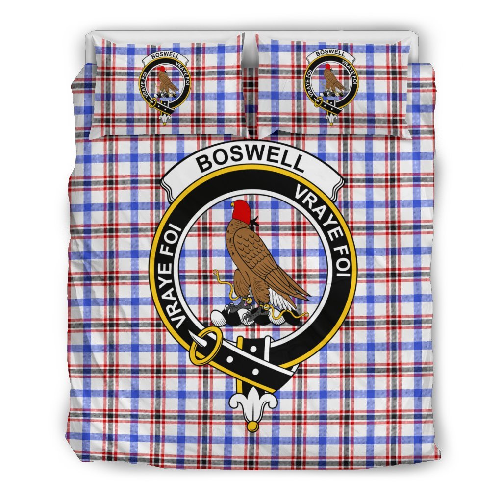 Boswell Family Tartan Crest Bedding Set