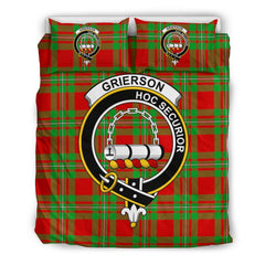 Grierson Family Tartan Crest Bedding Set