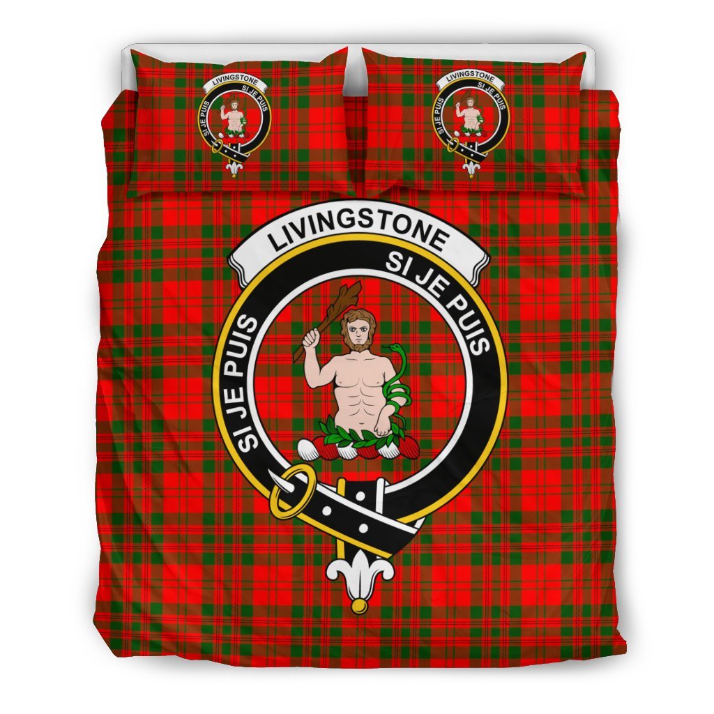 Livingstone Family Tartan Crest Bedding Set