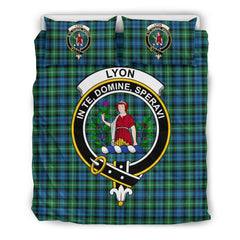 Lyon Family Tartan Crest Bedding Set