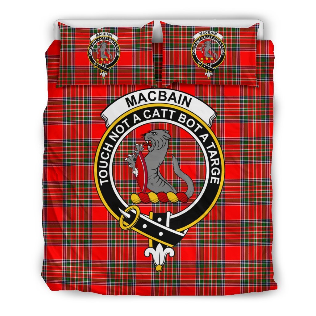 Macbain Family Tartan Crest Bedding Set