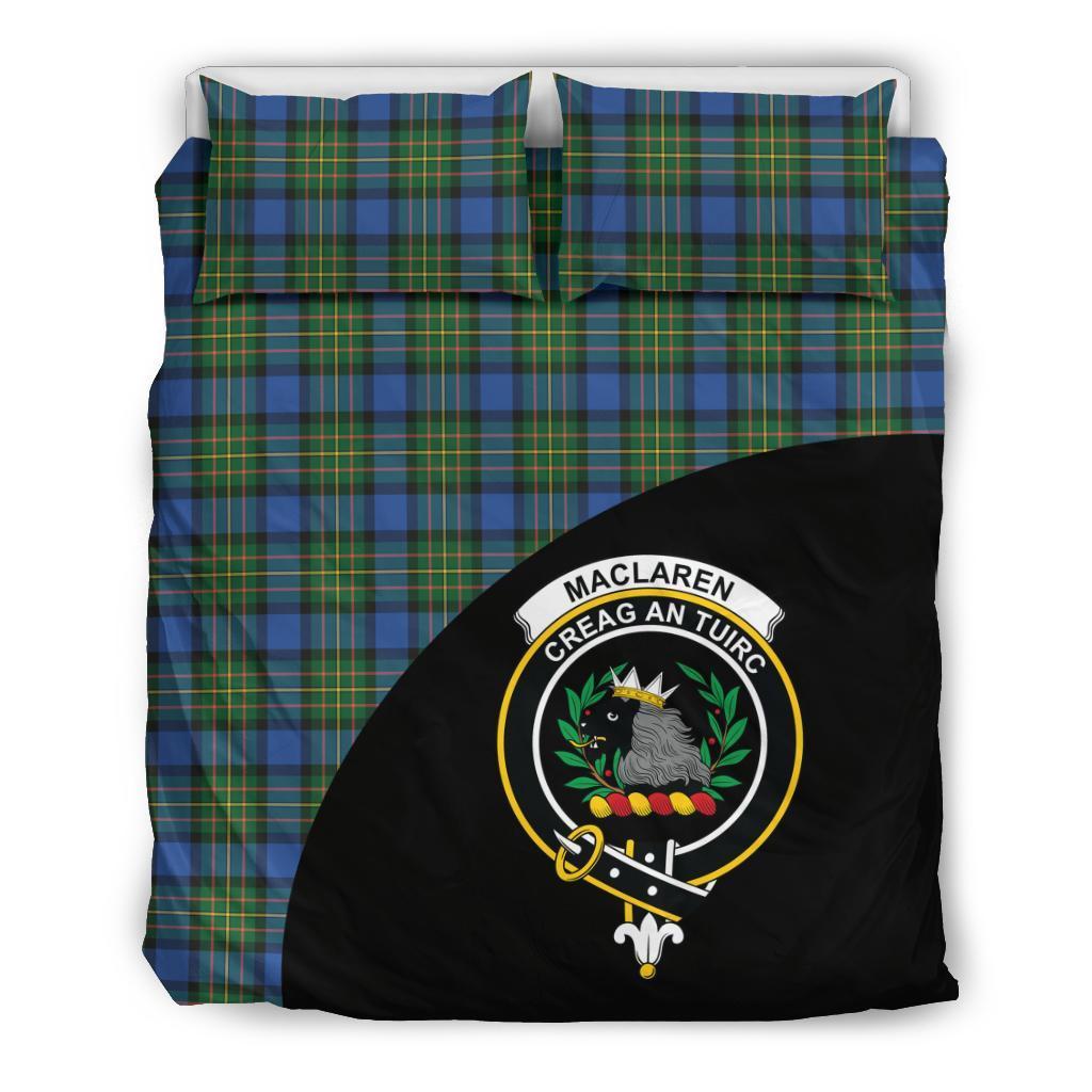 MacLaren Ancient Family Tartan Crest Wave Style Bedding Set