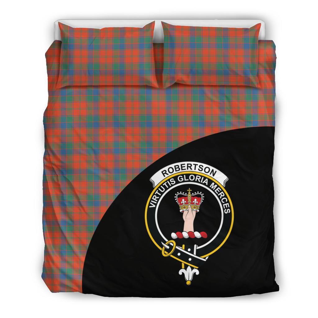 Robertson Ancient Family Tartan Crest Wave Style Bedding Set