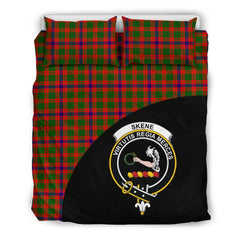 Skene Modern Family Tartan Crest Wave Style Bedding Set