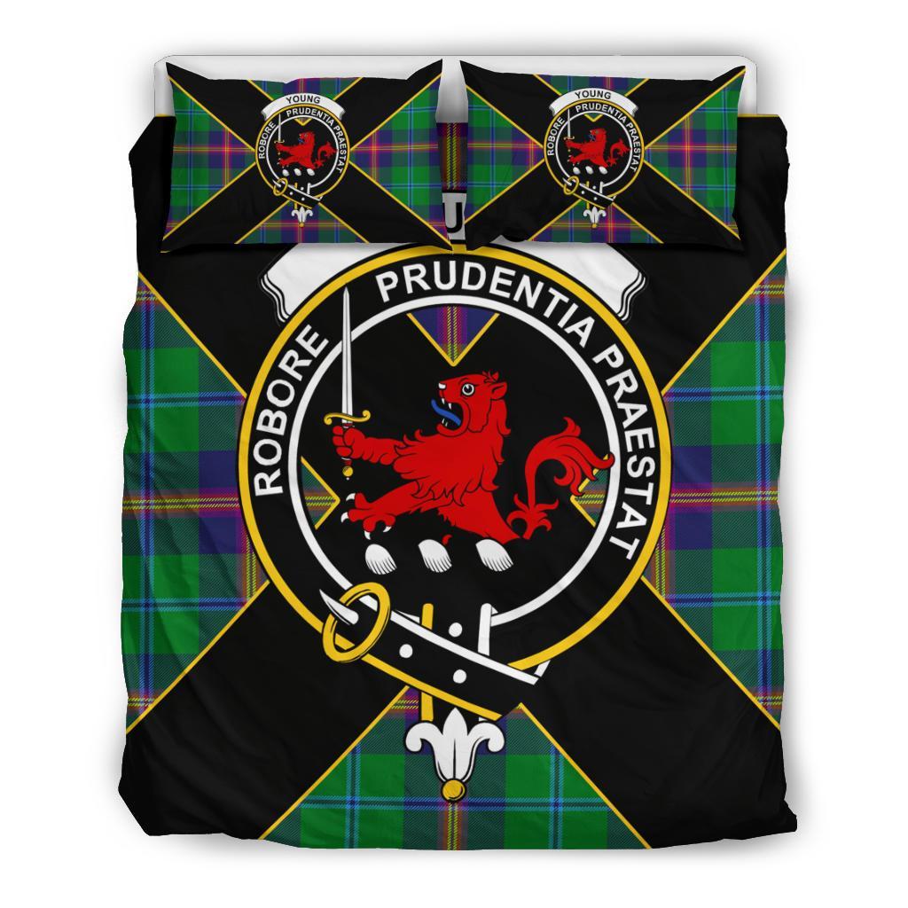 Young Tartan Crest Bedding Set - Luxury Style