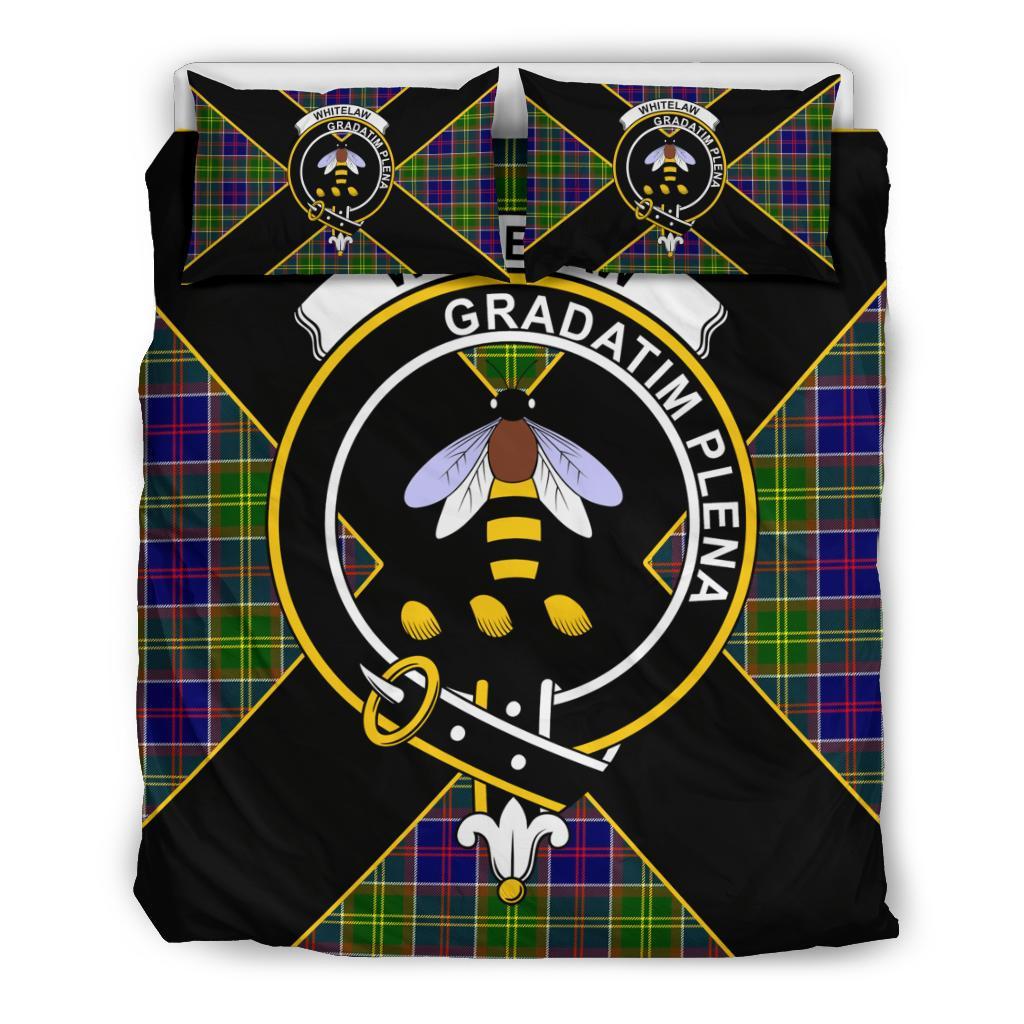 Whitelaw Tartan Crest Bedding Set - Luxury Style