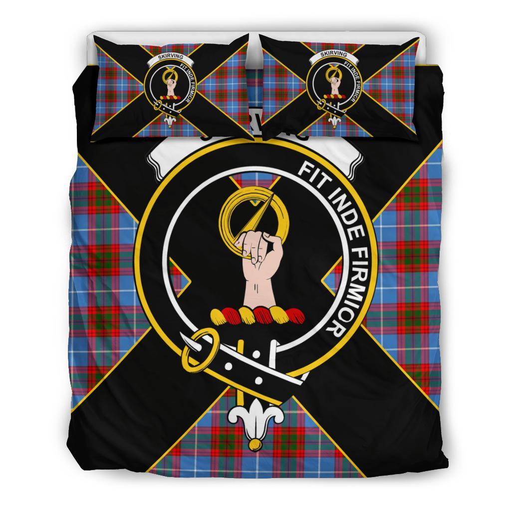 Skirving Tartan Crest Bedding Set - Luxury Style