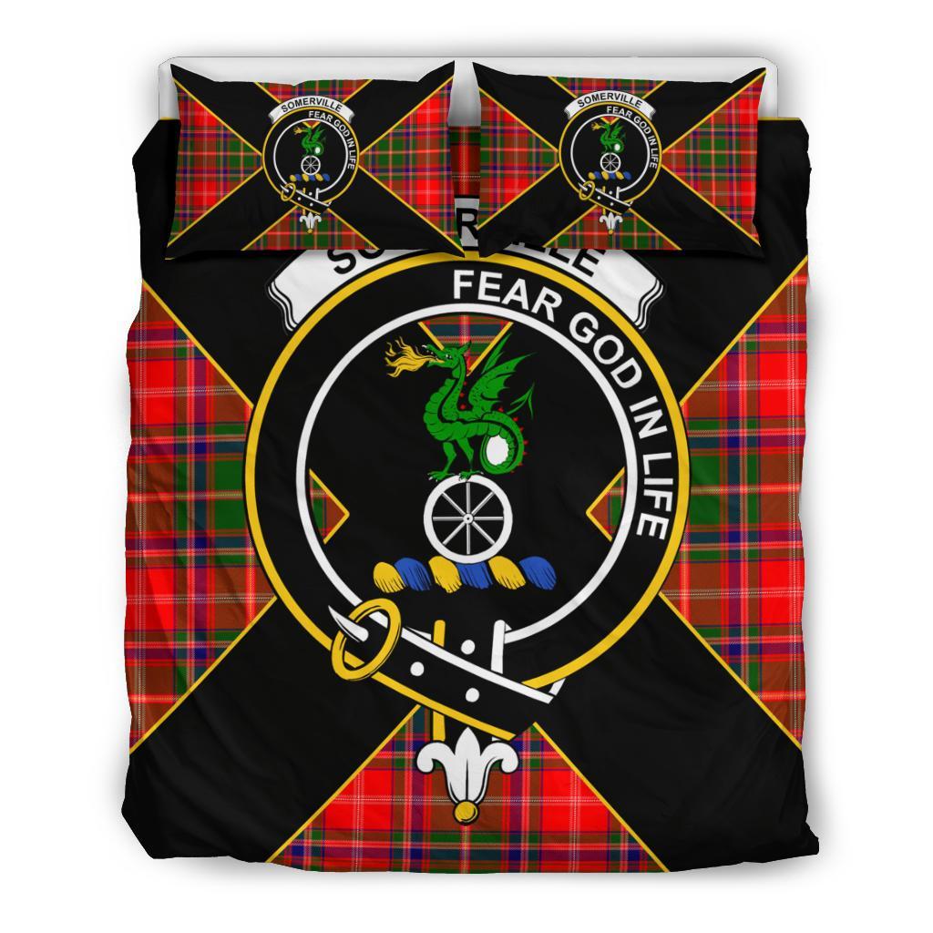 Somerville Tartan Crest Bedding Set - Luxury Style