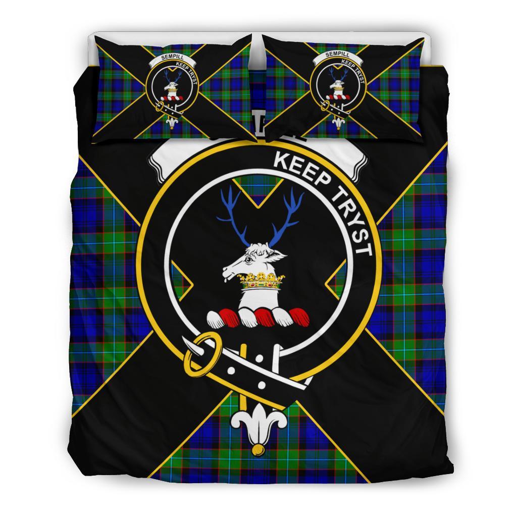 Sempill Tartan Crest Bedding Set - Luxury Style