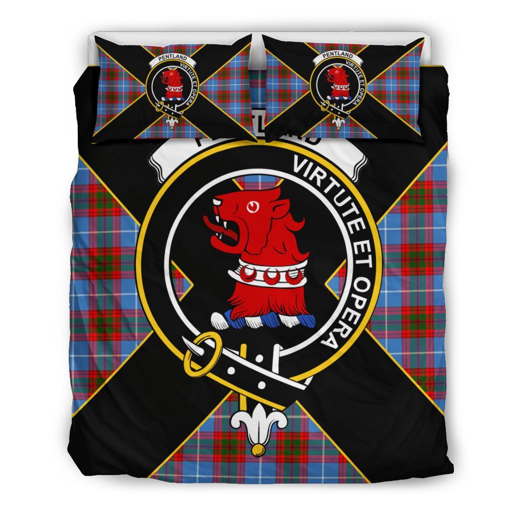 Pentland Tartan Crest Bedding Set - Luxury Style