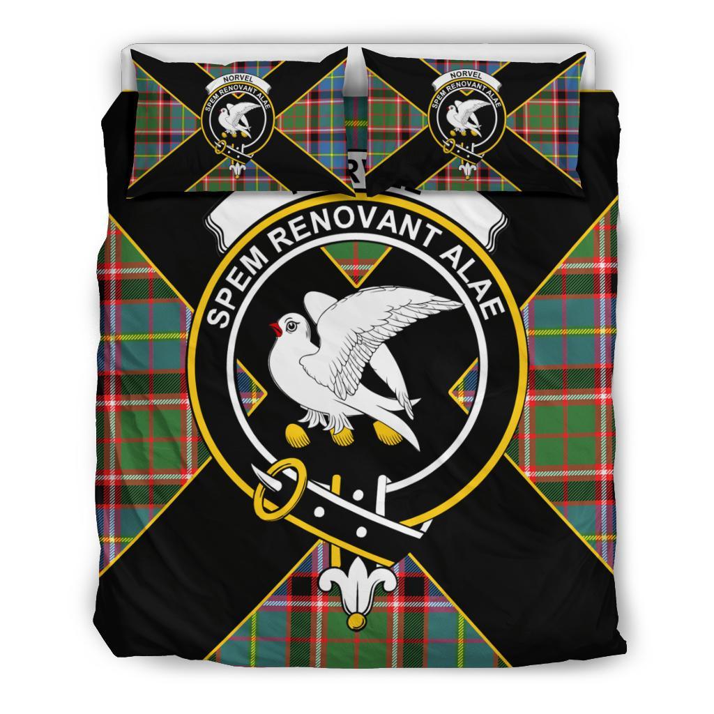 Norvel Tartan Crest Bedding Set - Luxury Style