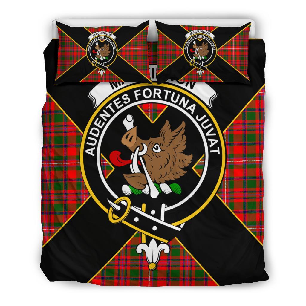 MacKinnon Tartan Crest Bedding Set - Luxury Style