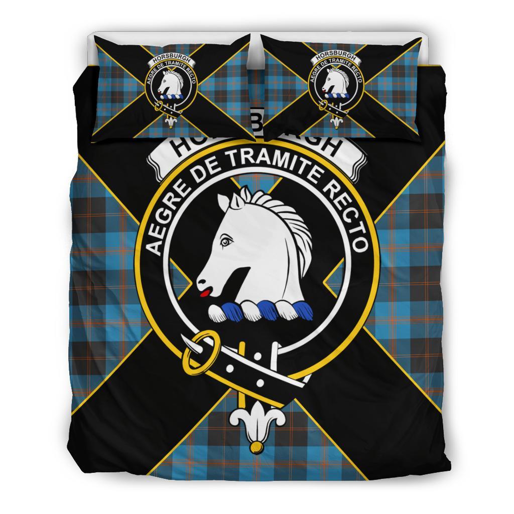 Horsburgh Tartan Crest Bedding Set - Luxury Style