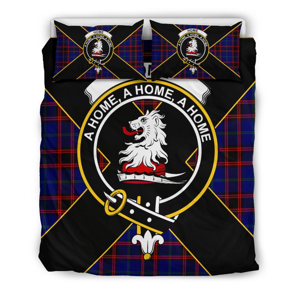 Home (or Hume) Tartan Crest Bedding Set - Luxury Style