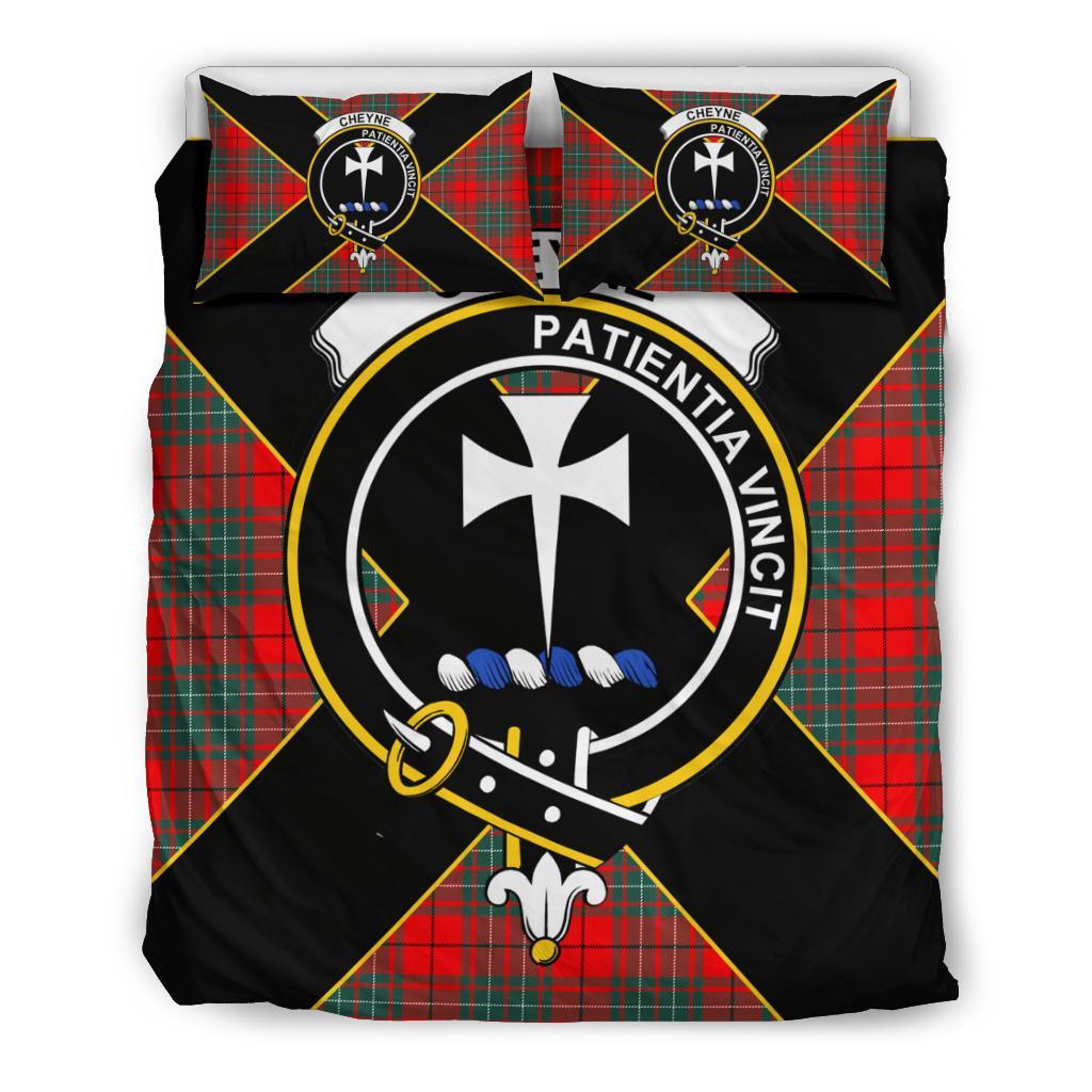 Cheyne Tartan Crest Bedding Set - Luxury Style