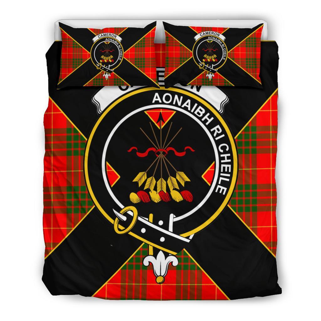 Cameron Tartan Crest Bedding Set - Luxury Style