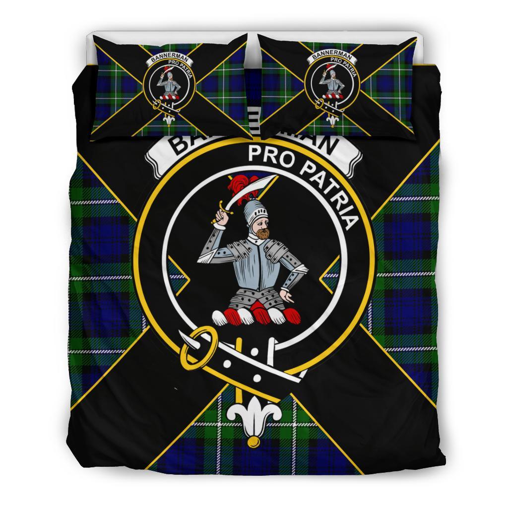 Bannerman Tartan Crest Bedding Set - Luxury Style