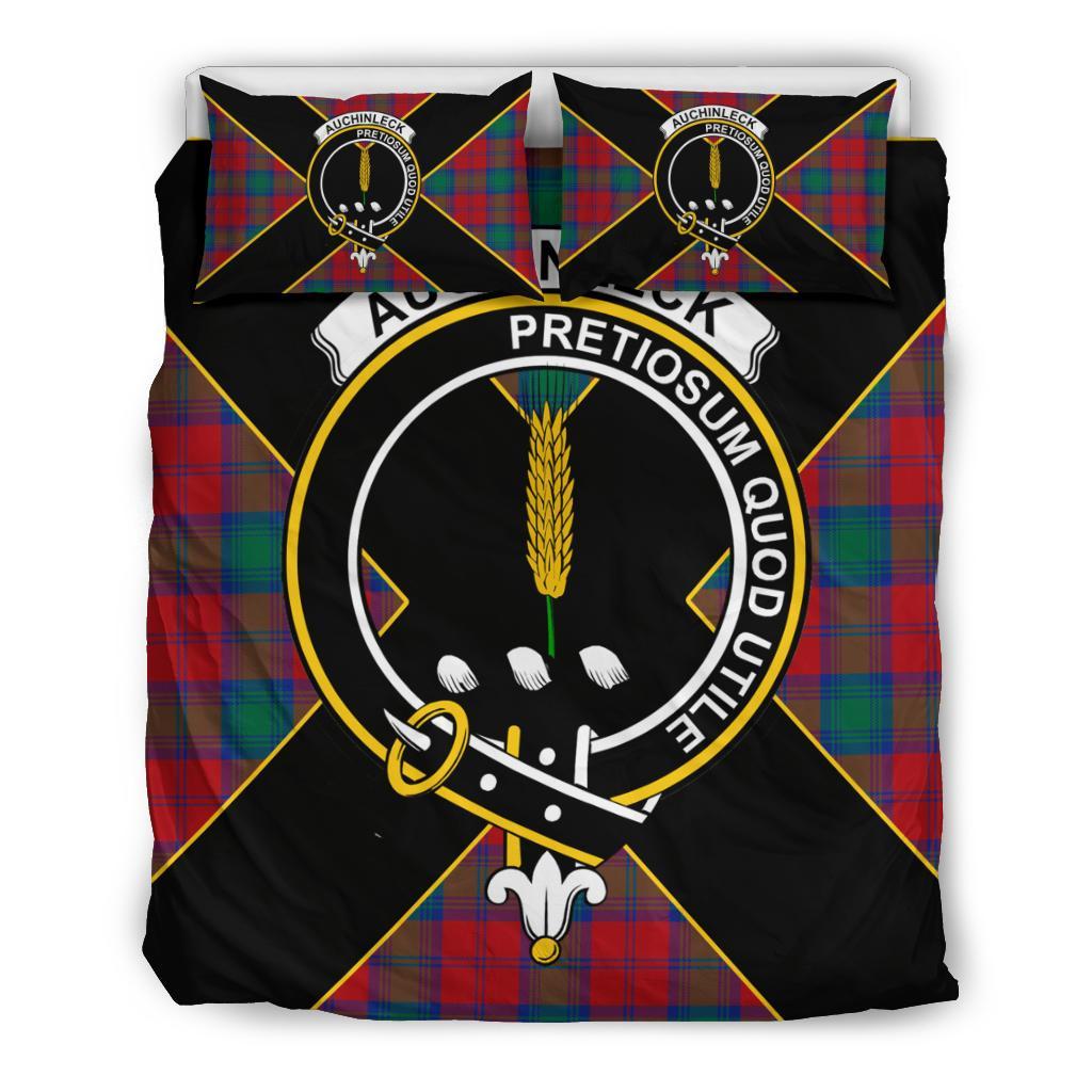 Auchinleck Tartan Crest Bedding Set - Luxury Style