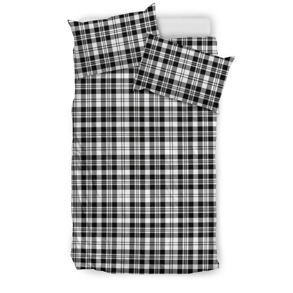 Scott Black & White Modern Tartan Bedding Set