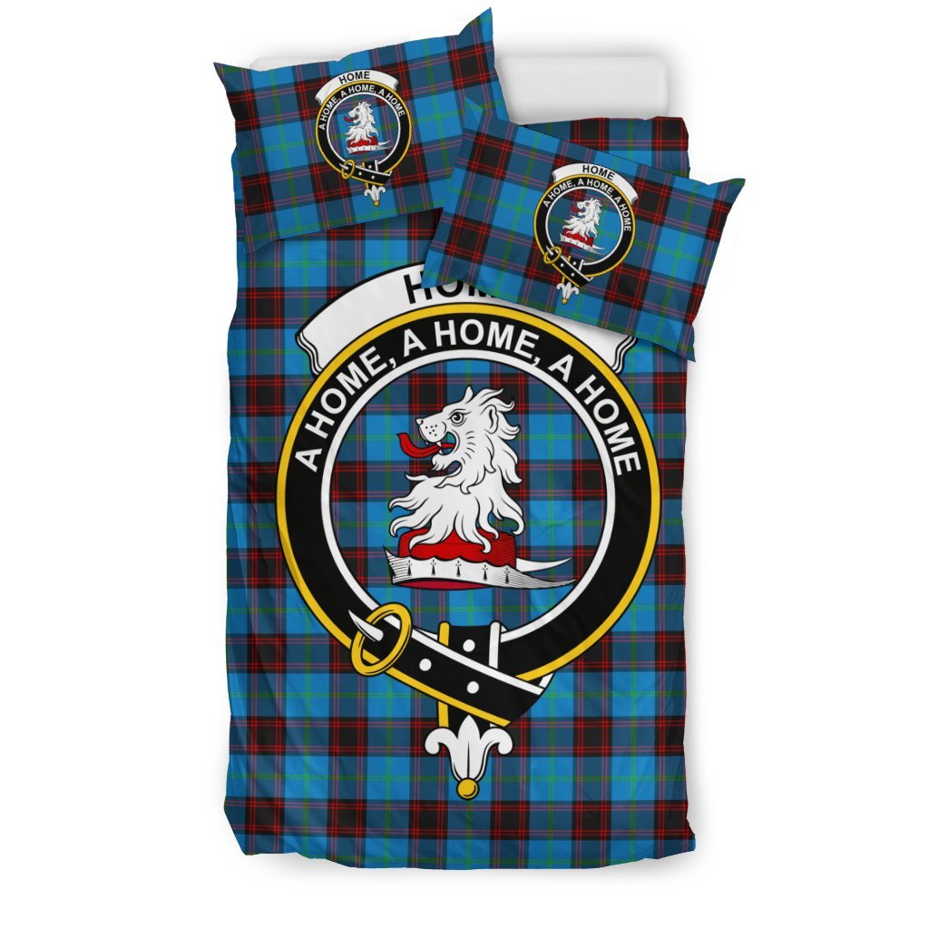 Home (Or Hume) Family Tartan Crest Bedding Set