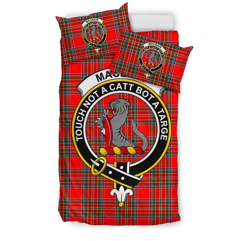 Macbain Family Tartan Crest Bedding Set