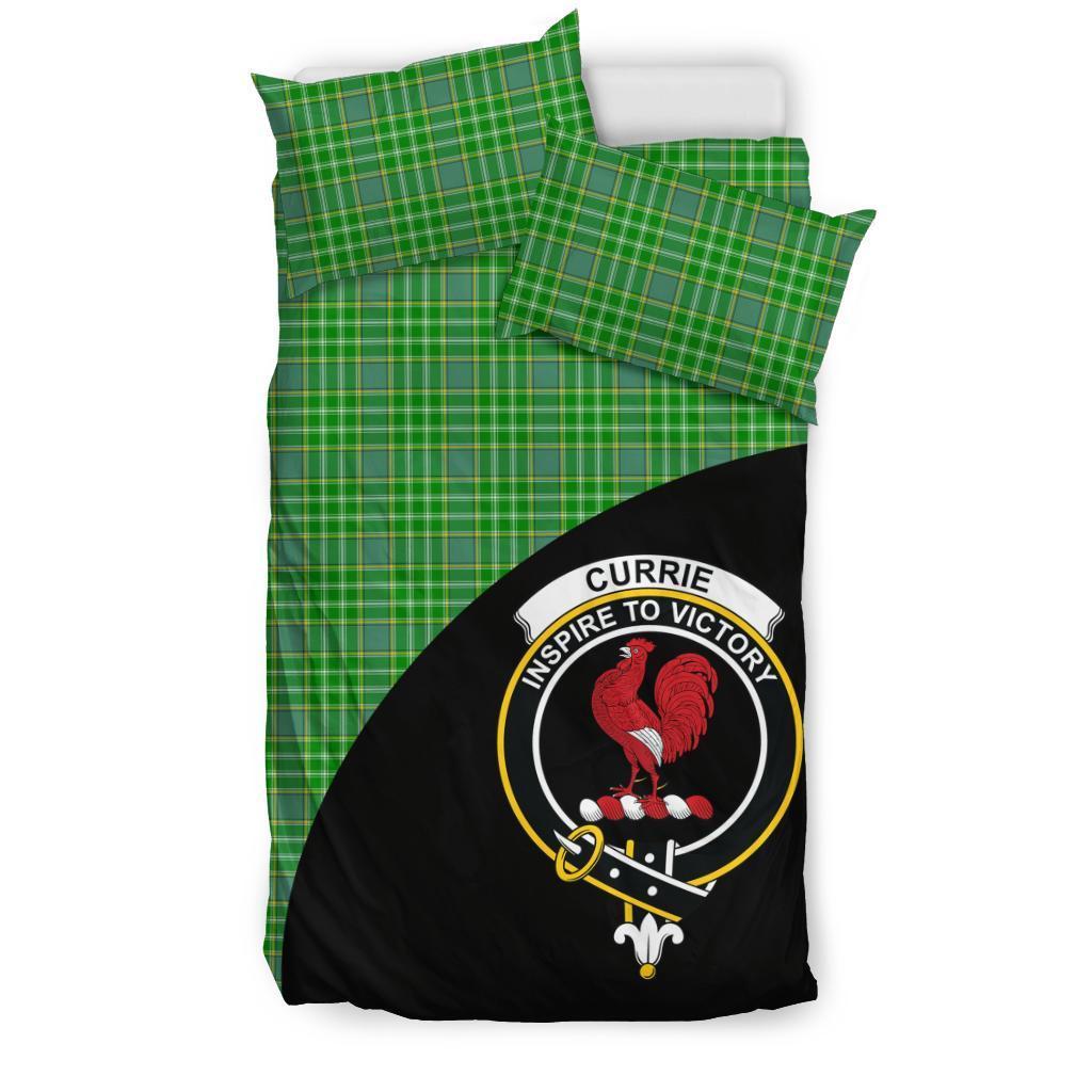 Currie Family Tartan Crest Wave Style Bedding Set