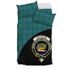 Douglas Ancient Family Tartan Crest Wave Style Bedding Set