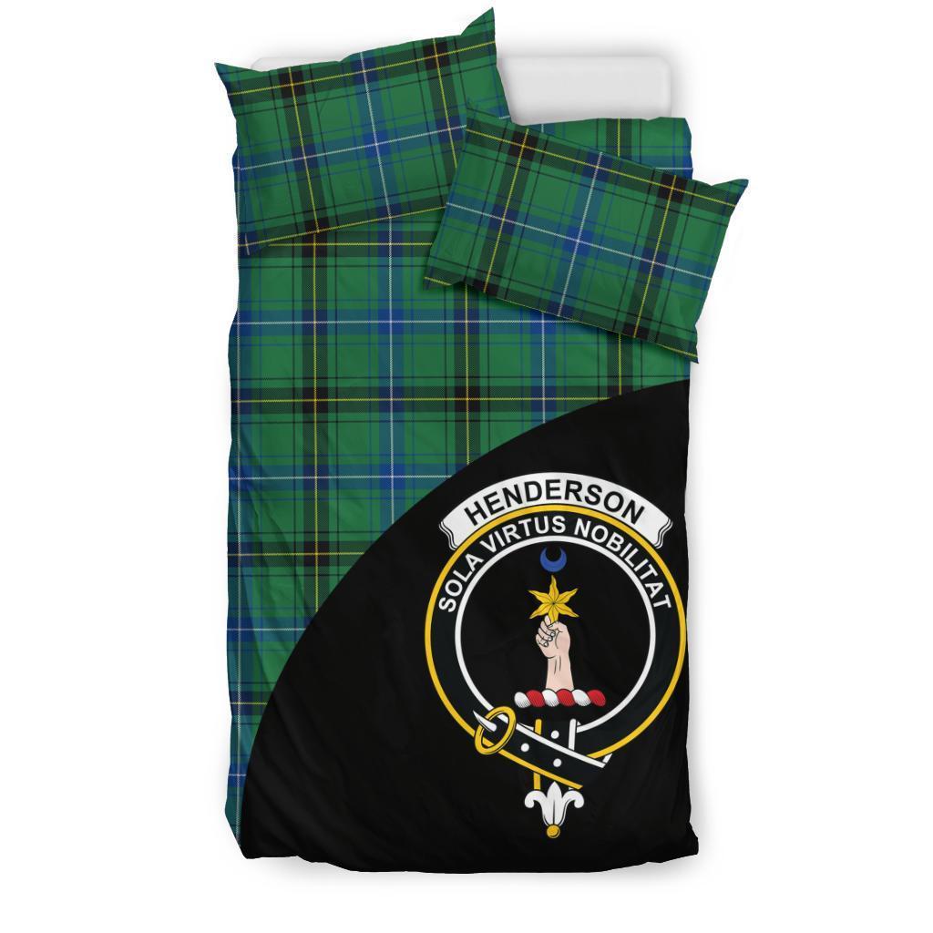 Henderson Ancient Family Tartan Crest Wave Style Bedding Set