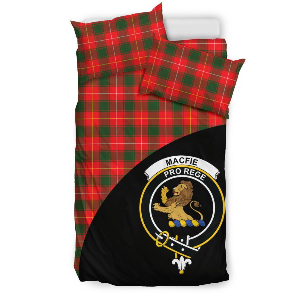 MacFie Family Tartan Crest Wave Style Bedding Set