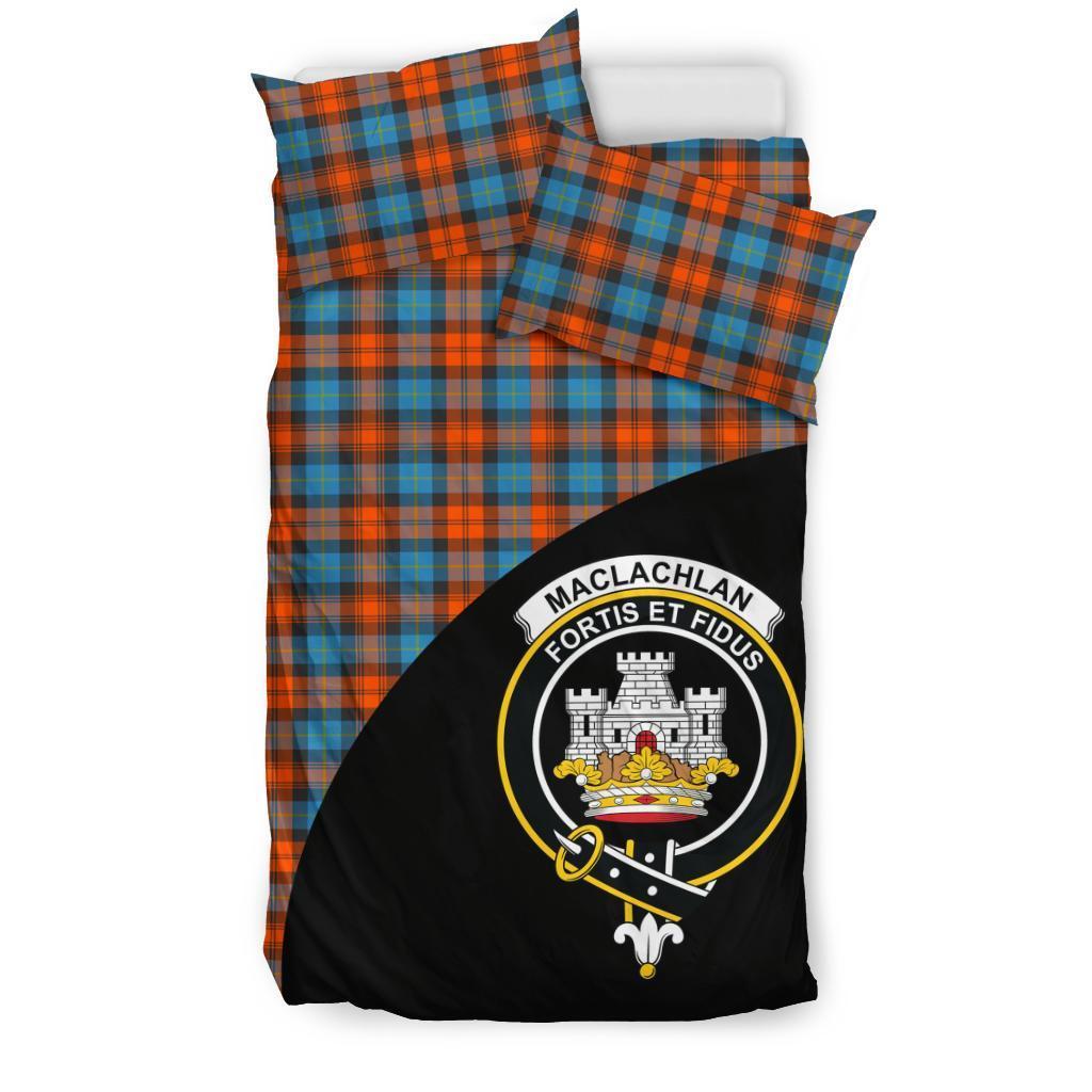 MacLachlan Ancient Family Tartan Crest Wave Style Bedding Set