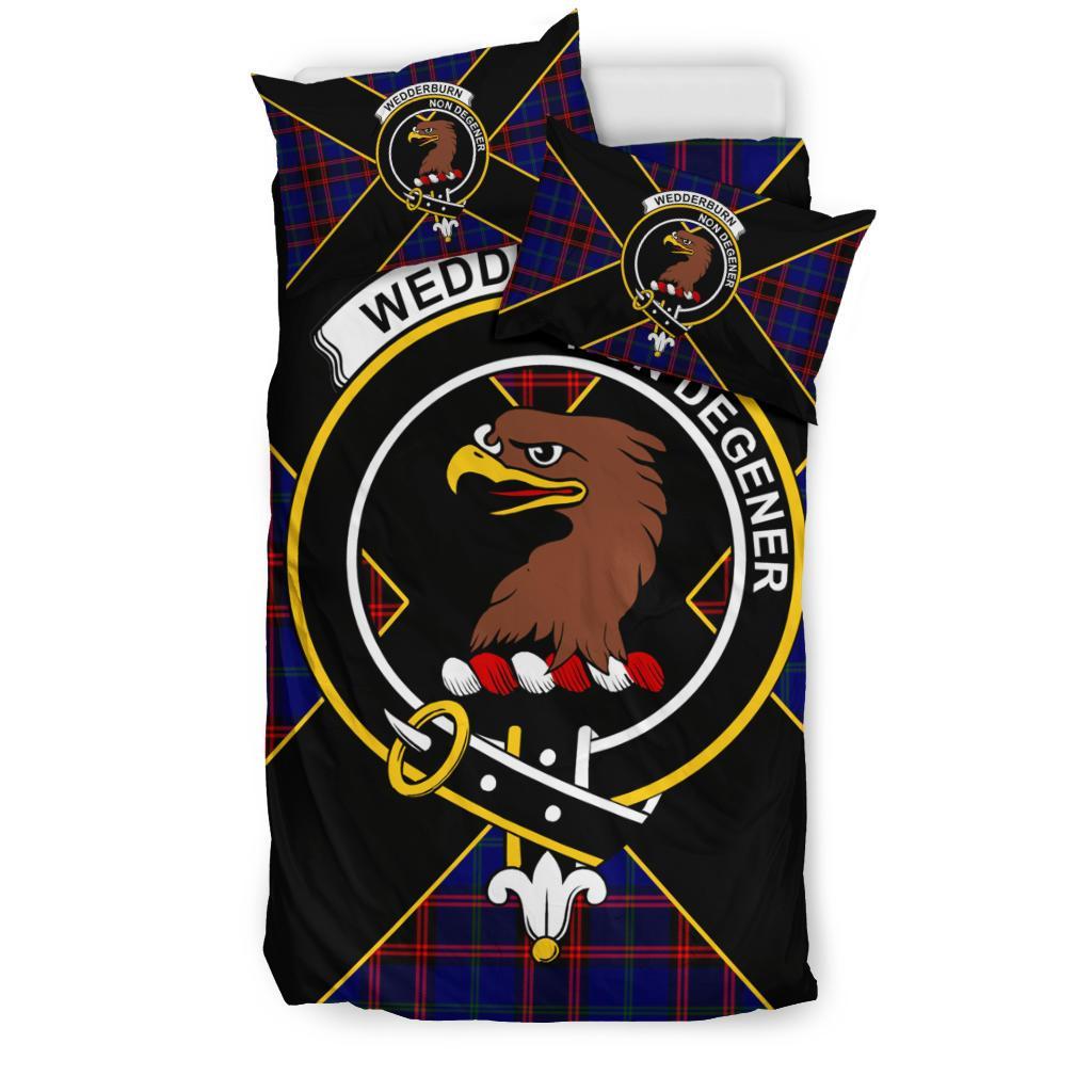 Wedderburn Tartan Crest Bedding Set - Luxury Style