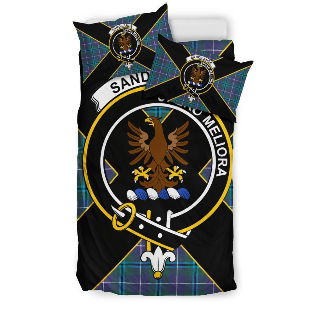 Sandilands Tartan Crest Bedding Set - Luxury Style