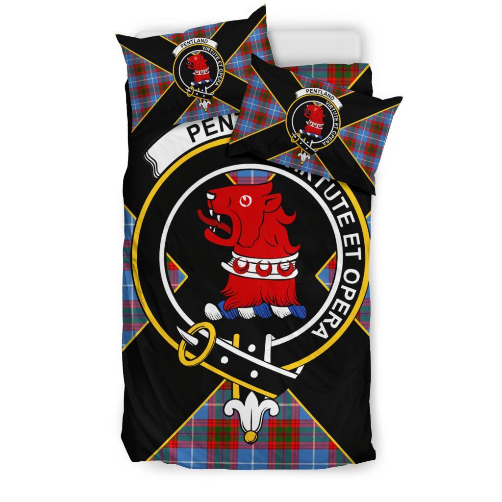 Pentland Tartan Crest Bedding Set - Luxury Style