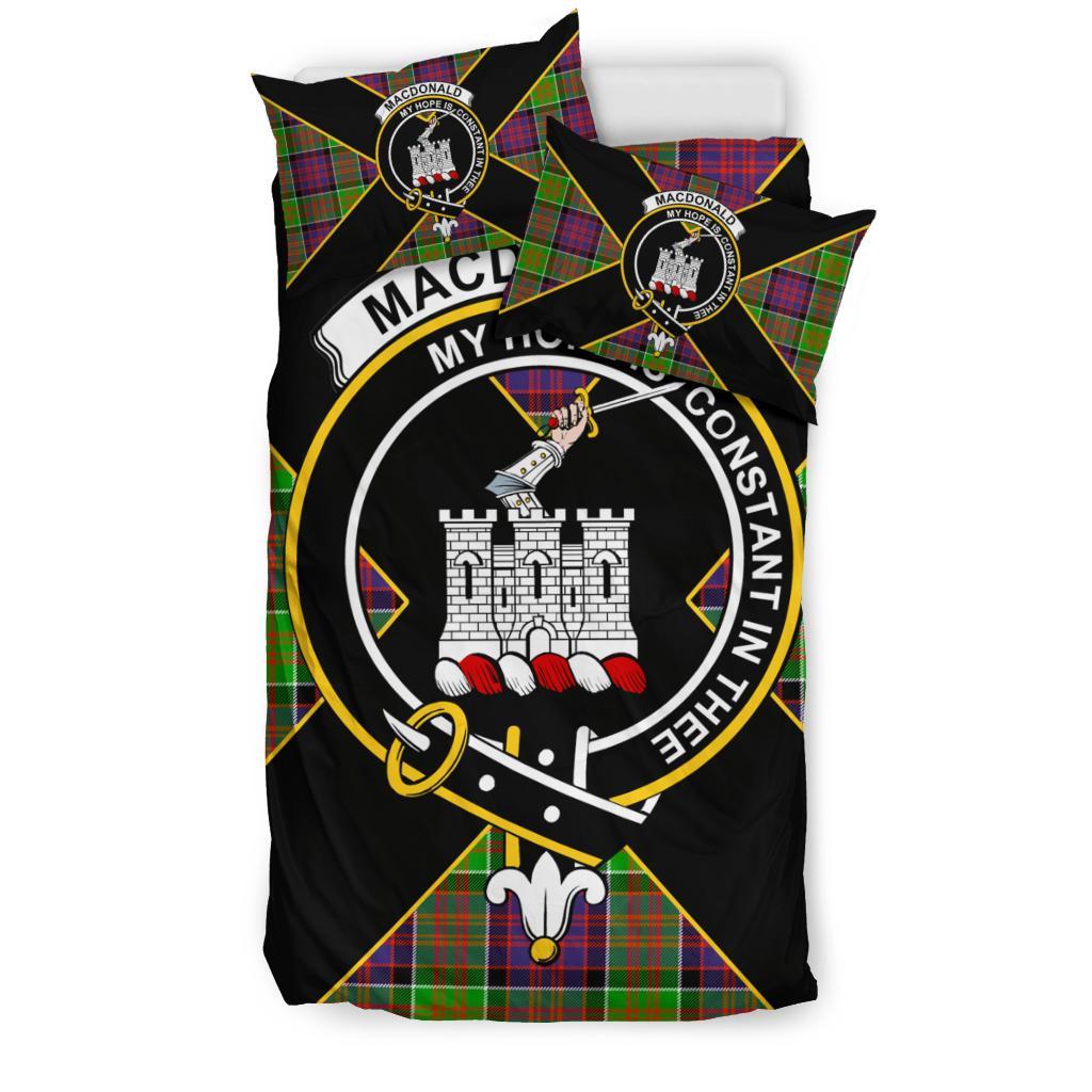 MacDonald (Clan Ranald) Tartan Crest Bedding Set - Luxury Style