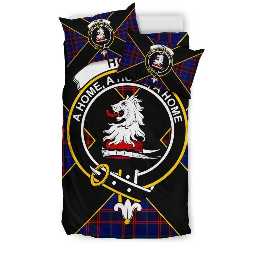 Home (or Hume) Tartan Crest Bedding Set - Luxury Style
