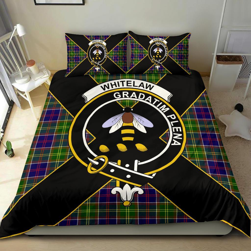 Whitelaw Tartan Crest Bedding Set - Luxury Style