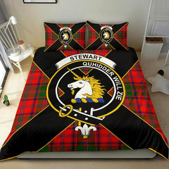 Stewart (of Appin) Tartan Crest Bedding Set - Luxury Style