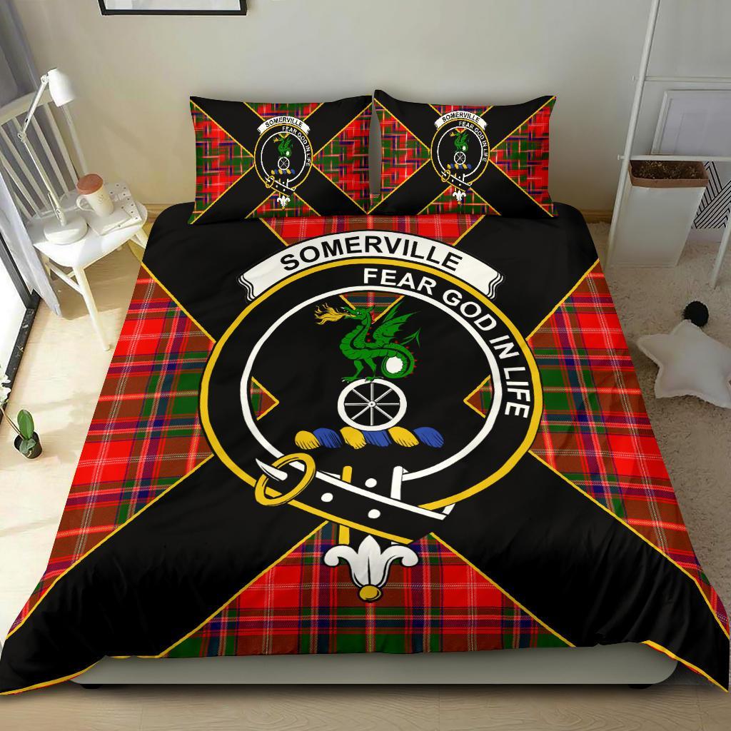Somerville Tartan Crest Bedding Set - Luxury Style