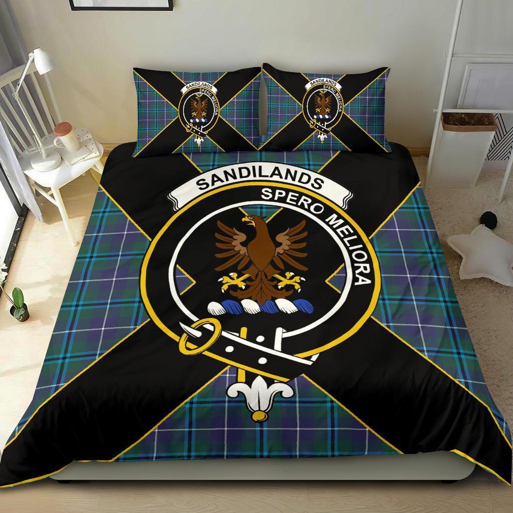 Sandilands Tartan Crest Bedding Set - Luxury Style