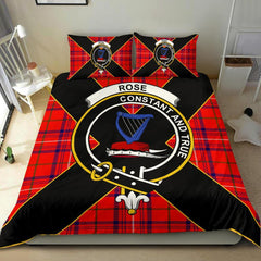 Rose Tartan Crest Bedding Set - Luxury Style