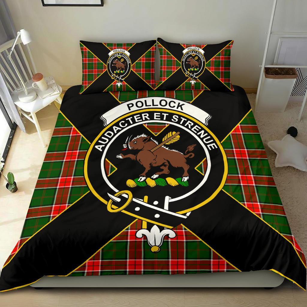 Pollock Tartan Crest Bedding Set - Luxury Style