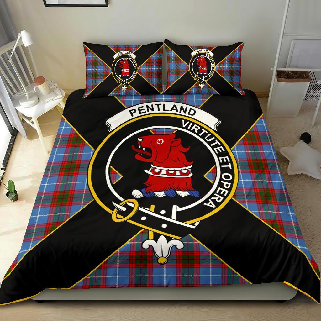 Pentland Tartan Crest Bedding Set - Luxury Style