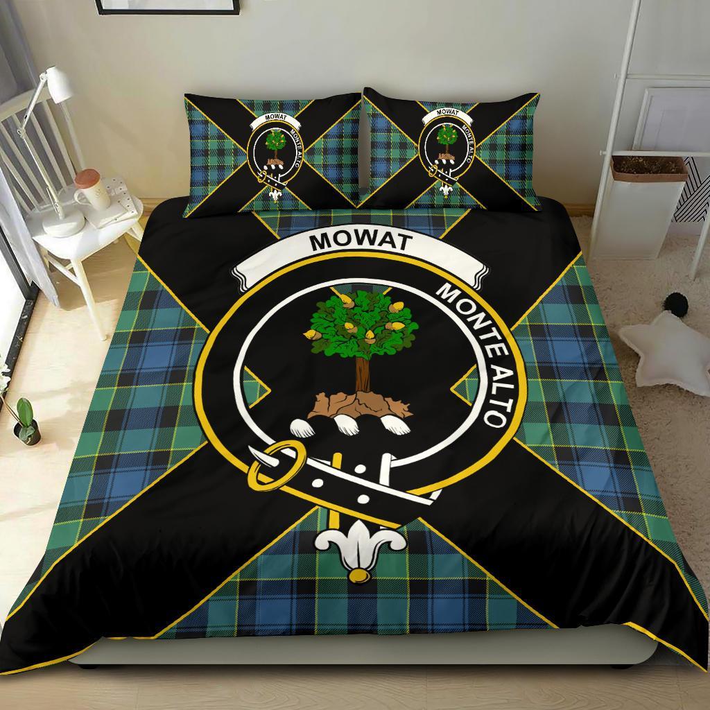 Mowat (of Inglistoun) Tartan Crest Bedding Set - Luxury Style