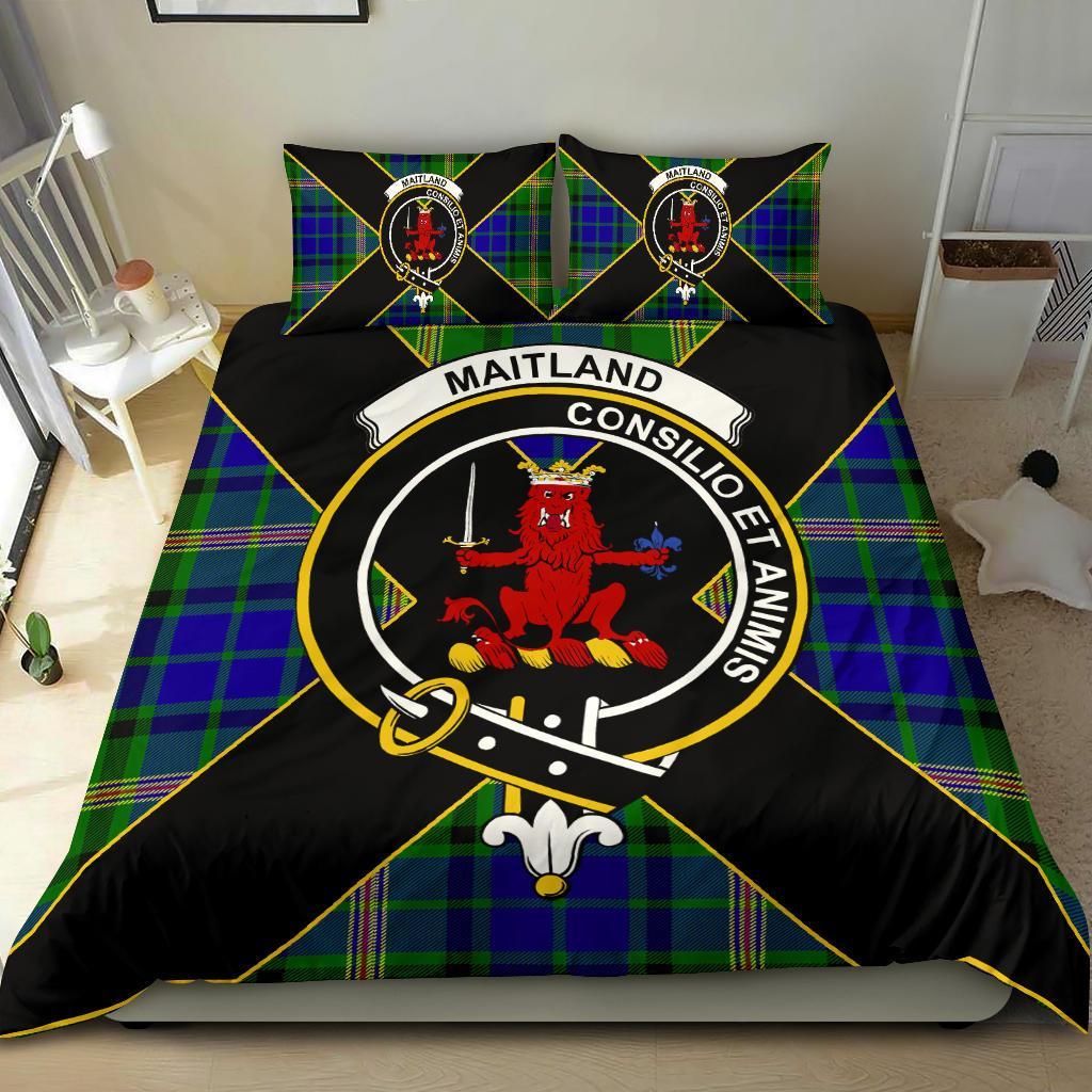 Maitland Tartan Crest Bedding Set - Luxury Style